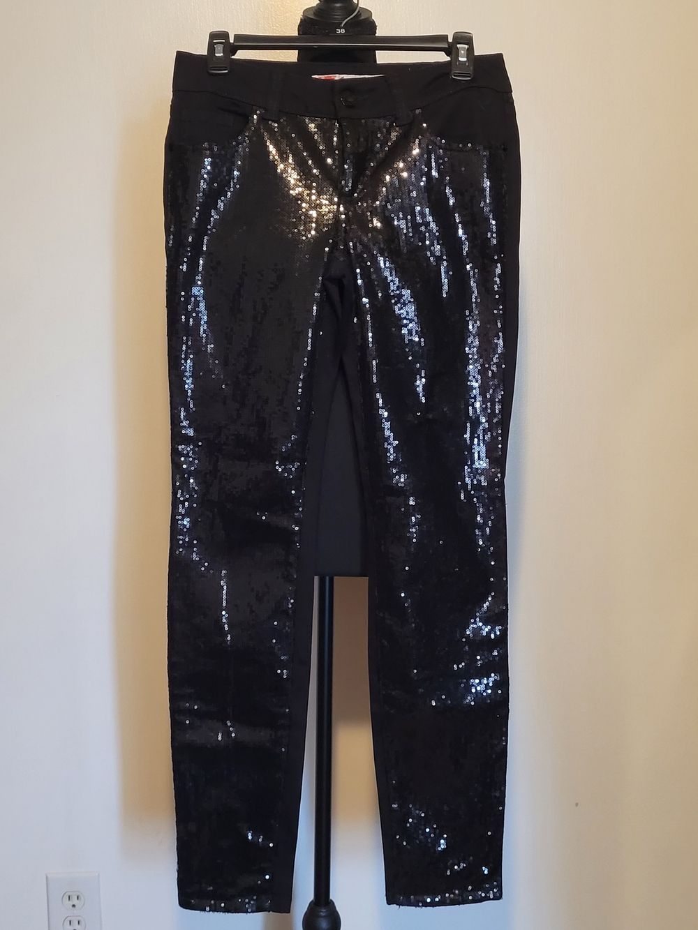 Grane Black Sequin Skinny Jeans